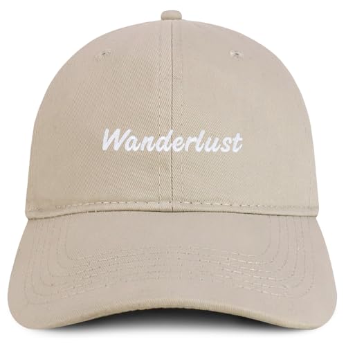 Trendy Apparel Shop Wanderlust Embroidered Cotton Unstructured Low Profile Dad Hat