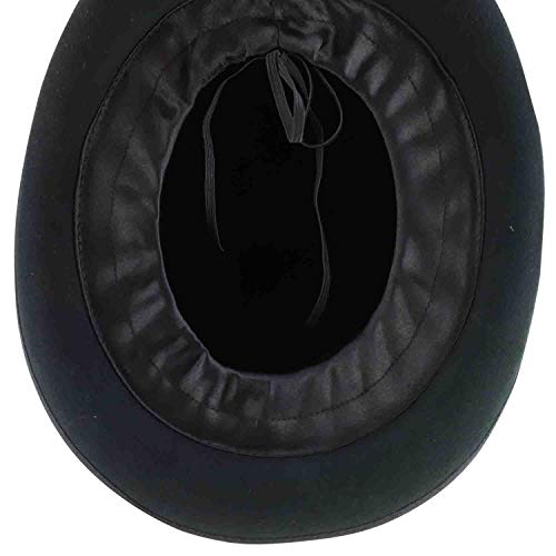 Trendy Apparel Shop Men's Wool Felt Upturn Brim Round Bowler Hat