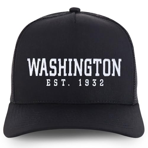 Trendy Apparel Shop Washington Est.1932 Embroidered 5 Panel Snapback Trucker Cap