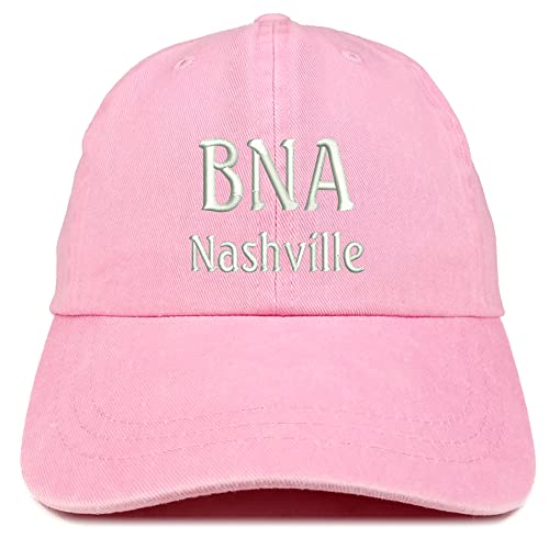 Trendy Apparel Shop BNA Nashville Embroidered Pigment Dyed Washed Baseball Cap