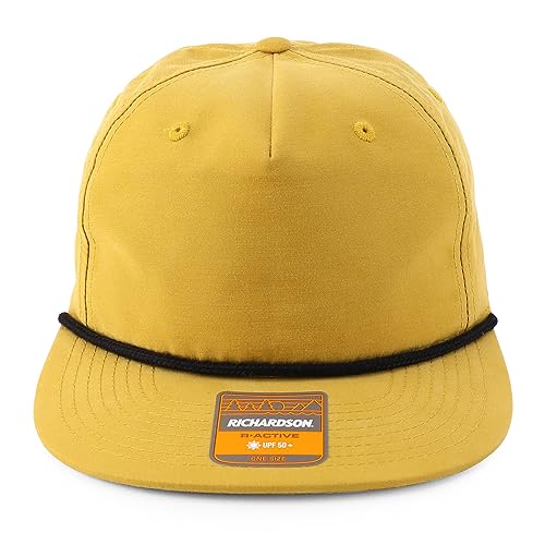Trendy Apparel Shop UPF 50 Unstructured 5 Panel Flatbill Golf Snapback Cap