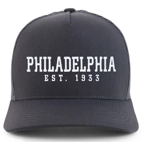 Trendy Apparel Shop Philadelphia Est.1933 Embroidered 5 Panel Snapback Trucker Cap