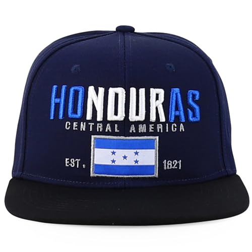 Trendy Apparel Shop Central America States Embroidered Flatbill Snapback Cap