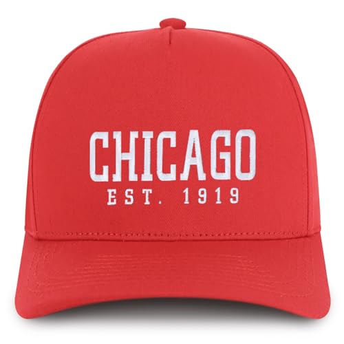 Trendy Apparel Shop Chinago Est.1919 Embroidered 5 Panel Structured Baseball Cap