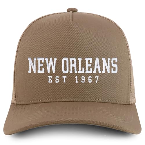 Trendy Apparel Shop New Orleans Est.1967 Embroidered 5 Panel Snapback Trucker Cap