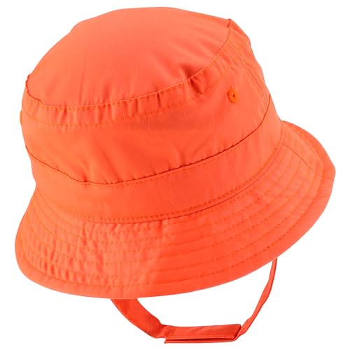 Trendy Apparel Shop Rainbow Embroidered Patch Infant Lightweight Bucket Hat with Chin Strap