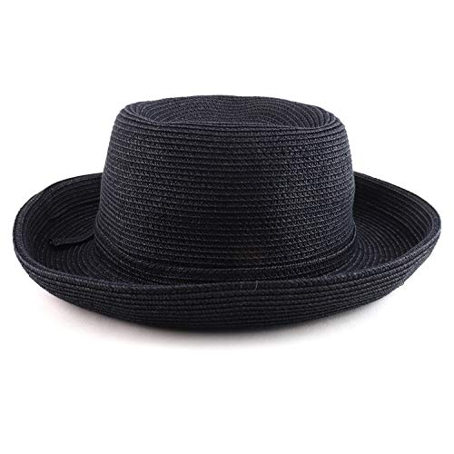 Trendy Apparel Shop UPF 50+ Soft Paper Braid Kettle Brim Sun Hat