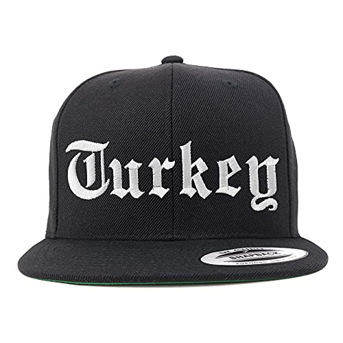 Trendy Apparel Shop Turkey Old English Embroidered Flatbill Snapback