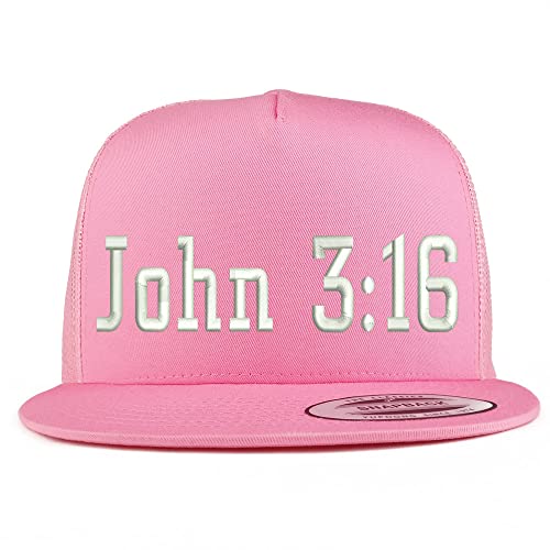 Trendy Apparel Shop John 3:16 5 Panel Flatbill Trucker Cap