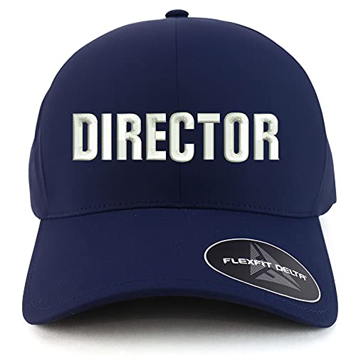 Trendy Apparel Shop Oversized XXL Director Embroiderd Athletic Fitted Baseball Cap