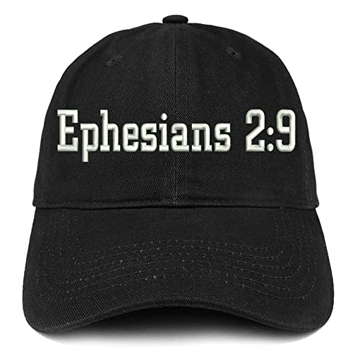 Trendy Apparel Shop Ephesians 2:9 Low Profile Soft Cotton Baseball Cap