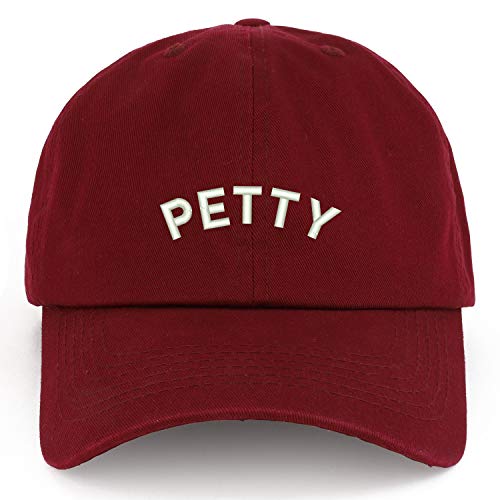 Trendy Apparel Shop XXL Petty Embroidered Unstructured Cotton Cap