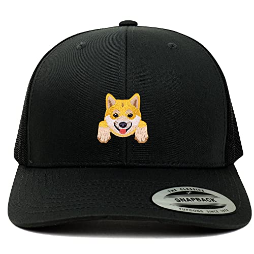 Trendy Apparel Shop Shiba Inu Patch 6 Panel Trucker Mesh Cap