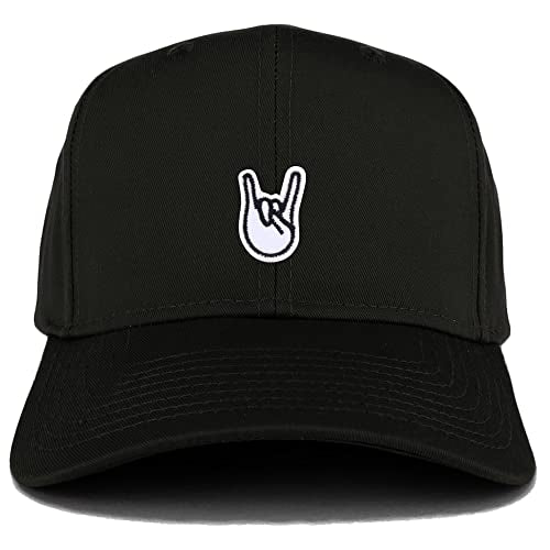 Trendy Apparel Shop Rock On Patch Structured Baseball Cap