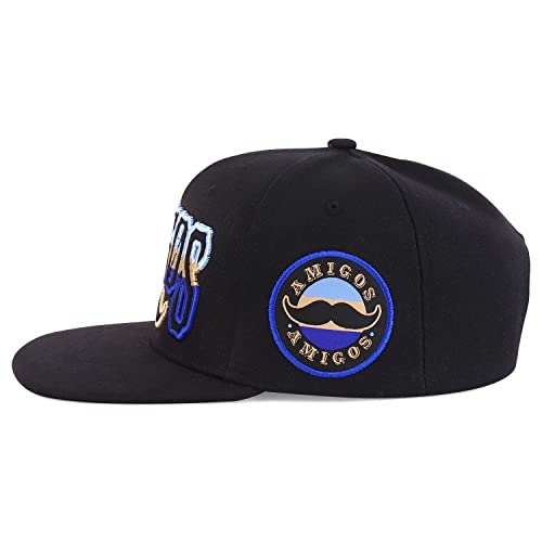 Trendy Apparel Shop Amigo Mustache 3D Embroidered Flatbill Snapback Cap