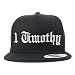 Trendy Apparel Shop 1 Timothy Old English Embroidered Flatbill Snapback