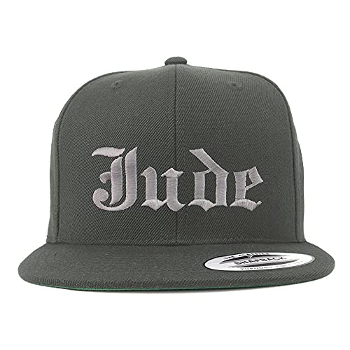 Trendy Apparel Shop Jude Old English Embroidered Flatbill Snapback