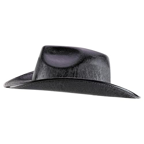 Trendy Apparel Shop Metalic Glitter Space Cowboy Cowgirl Hat