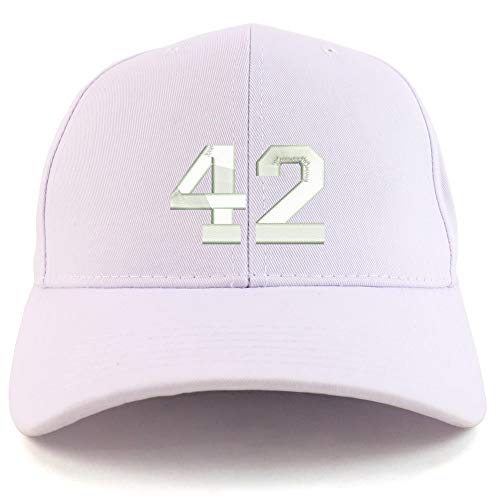Trendy Apparel Shop Number 42 Collegiate Varsity Embroidered Sturctured Ball Cap