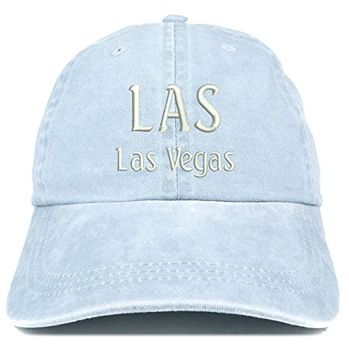 Trendy Apparel Shop LAS Las Vegas Embroidered Pigment Dyed Washed Baseball Cap