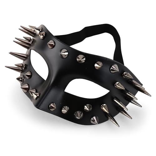 Trendy Apparel Shop Steampunk Spike Metallic Masquerade Mask Costume Accessory