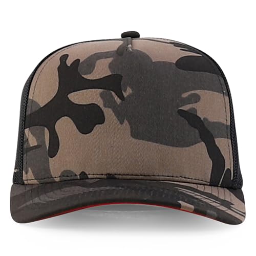 Trendy Apparel Shop 5 Panel Structured Crown Curved Bill Trucker Cap