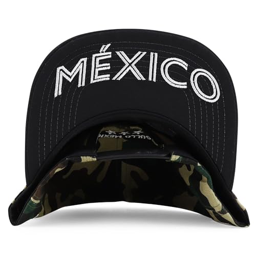 Trendy Apparel Shop 3D Mexico Embroidered Structured Flat Bill Snapback Cap