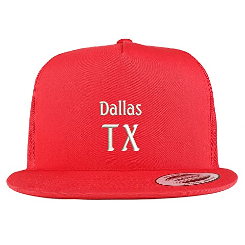 Trendy Apparel Shop Dallas TX Embroidered 5 Panel Flatbill Trucker Cap