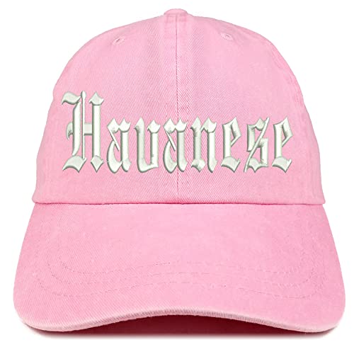 Trendy Apparel Shop Old English Havanese Washed Pigment Dyed Baseball Cap
