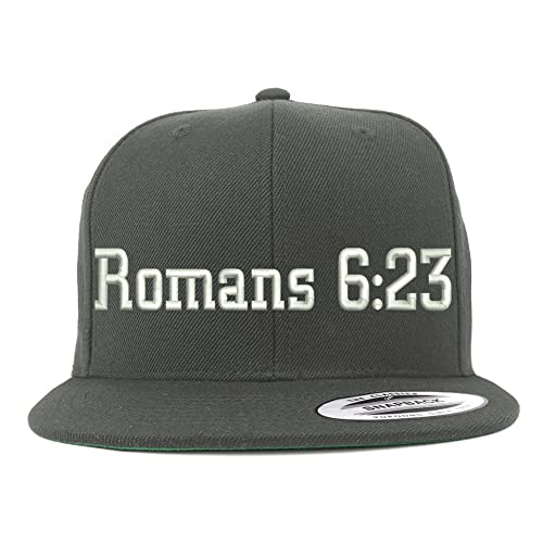 Trendy Apparel Shop Romans 6:23 Embroidered Flatbill Snapback