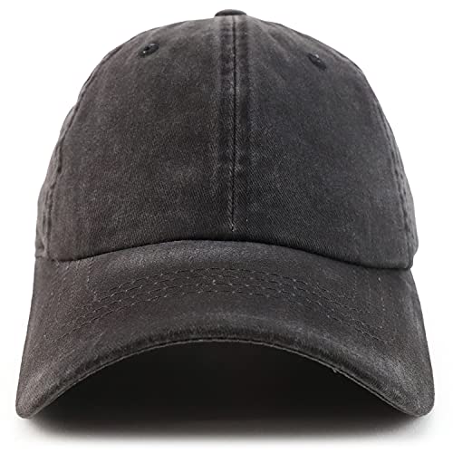 Trendy Apparel Shop Plain Unisex Unstructured Pigment Dyed Washed Baseball Cap