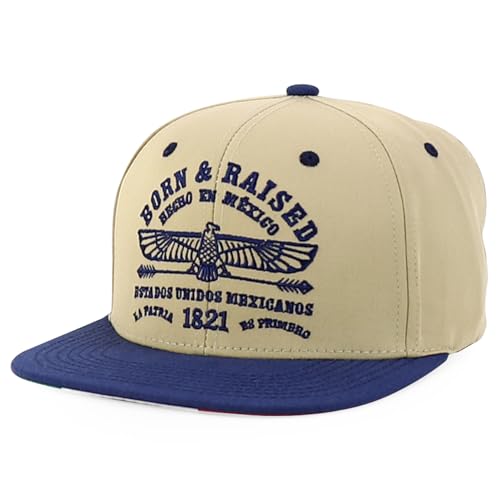 Trendy Apparel Shop 6 Panel Structured Hecho En Mexico Embroidered Flatbill Snapbcak Cap