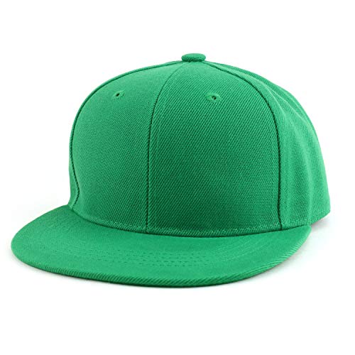 Trendy Apparel Shop Infant to Youth Plain Structured Flatbill Snapback Cap