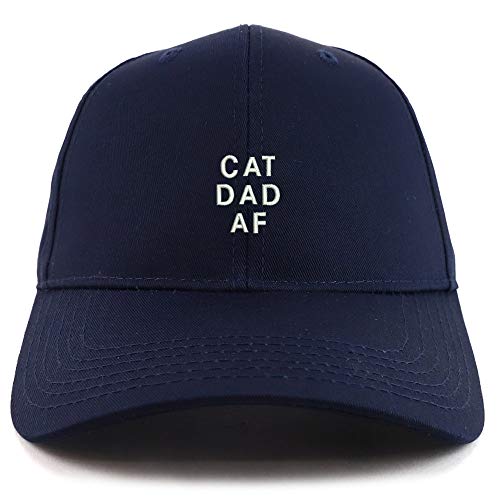 Trendy Apparel Shop Cat Dad AF Embroidered Sturctured Baseball Cap
