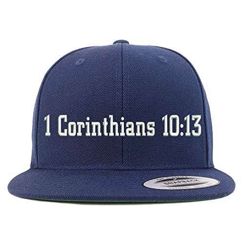 Trendy Apparel Shop 1 Corinthians 10:13 Embroidered Flatbill Snapback