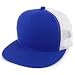 Trendy Apparel Shop Structured High Crown 5 Panel Round Flat Bill Trucker Cap