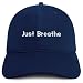 Trendy Apparel Shop Just Breathe Embroidered Cotton Unstructured Low Profile Dad Hat