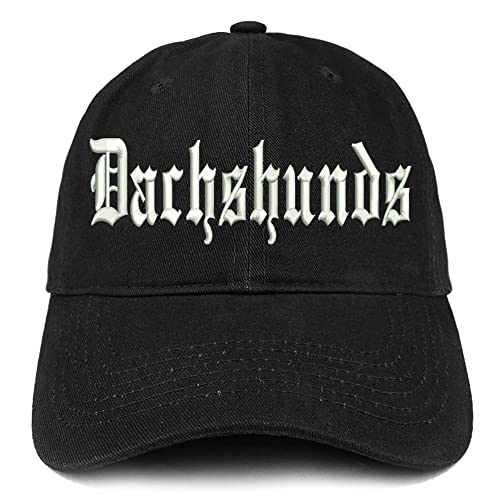 Trendy Apparel Shop Old English Dachshunds Low Profile Soft Cotton Baseball Cap