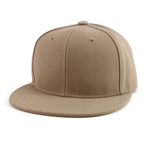 Trendy Apparel Shop Infant to Youth Plain Structured Flatbill Snapback Cap