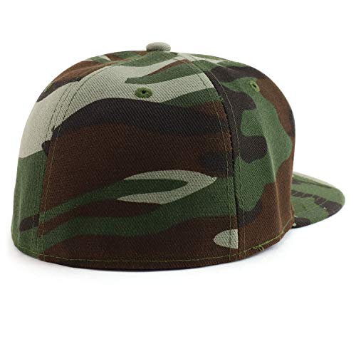 Trendy Apparel Shop Big Size Oversized Flat Bill Baseball Fitted Cap