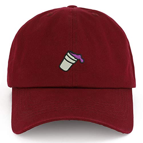 Trendy Apparel Shop XXL Double Cup Morning Coffee Embroidered Unstructured Cotton Cap