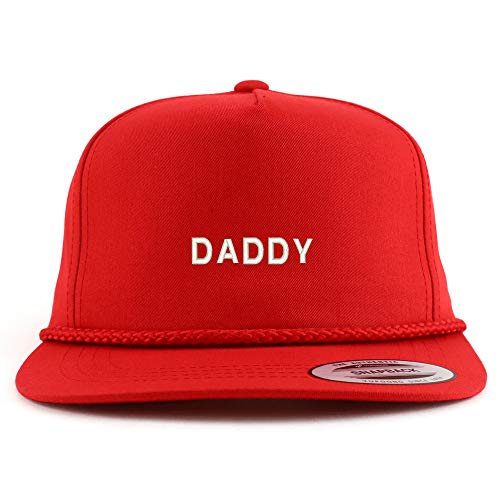 Trendy Apparel Shop Daddy Embroidered 5 Panel Flatbill Braid Snapback Golf Cap