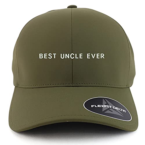 Trendy Apparel Shop Oversized XXL Best Uncle Ever One Line Embroiderd Athletic Fitted Baseball Cap