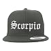 Trendy Apparel Shop Scorpio Old English Embroidered Flatbill Snapback
