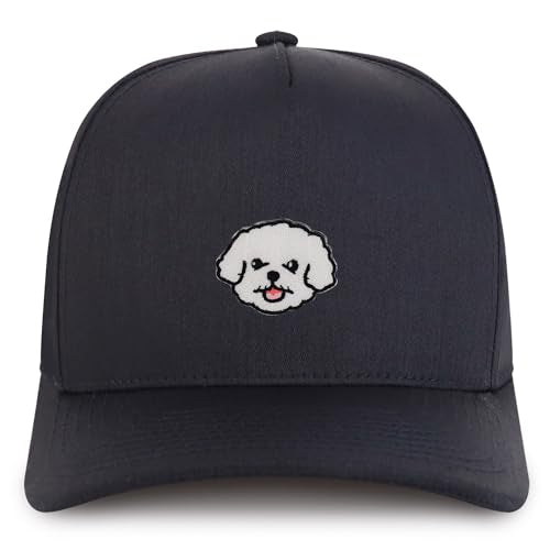 Trendy Apparel Shop Maltese Embroidered Patch Structured 5 Panel Pro Style Baseball Cap