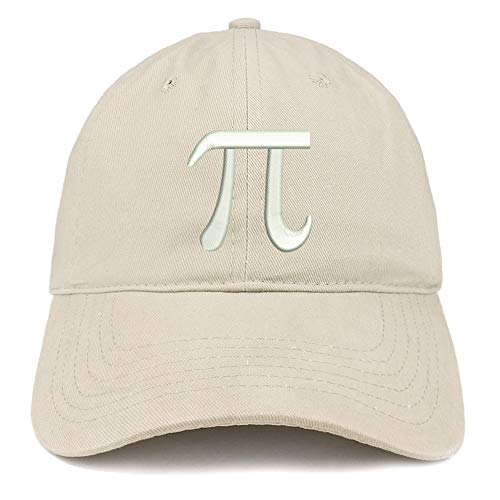 Trendy Apparel Shop Pi Day Symbol Embroidered Soft Crown 100% Brushed Cotton Cap