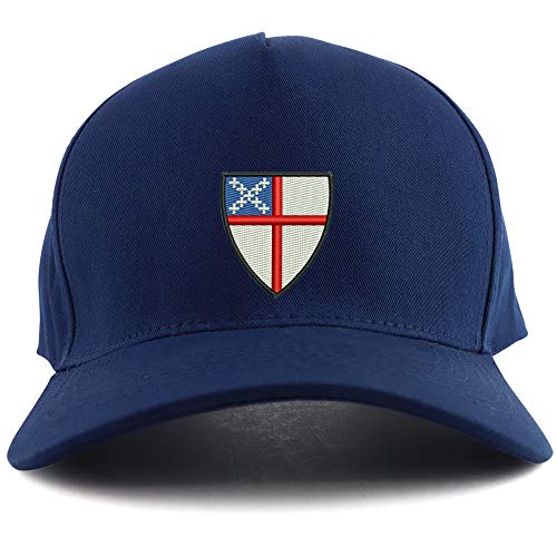 Trendy Apparel Shop Episcopal Shield Embroidered Oversized 5 Panel XXL Baseball Cap