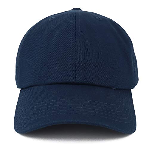 Trendy Apparel Shop Oversize XXL Plain Unstructured Soft Crown Cotton Dad Hat