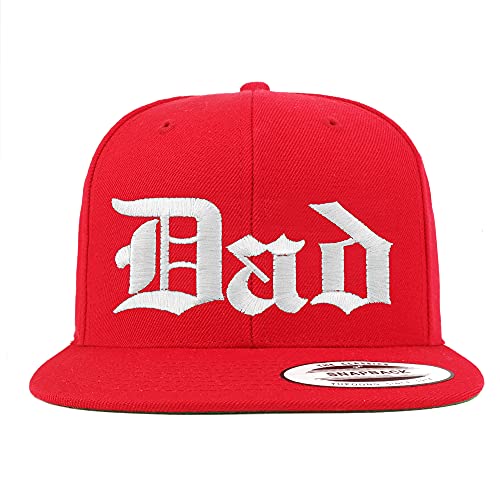 Trendy Apparel Shop DAD Old English Embroidered Flatbill Snapback