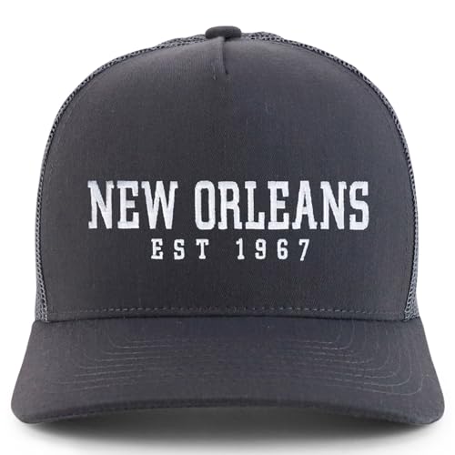 Trendy Apparel Shop New Orleans Est.1967 Embroidered 5 Panel Snapback Trucker Cap